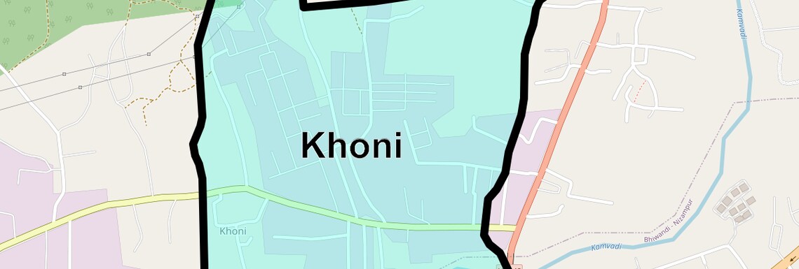 Location Map of Khoni, Thane