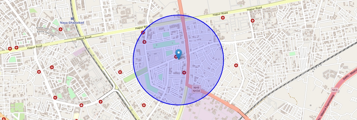 Location Map of Khora Colony, Ghaziabad