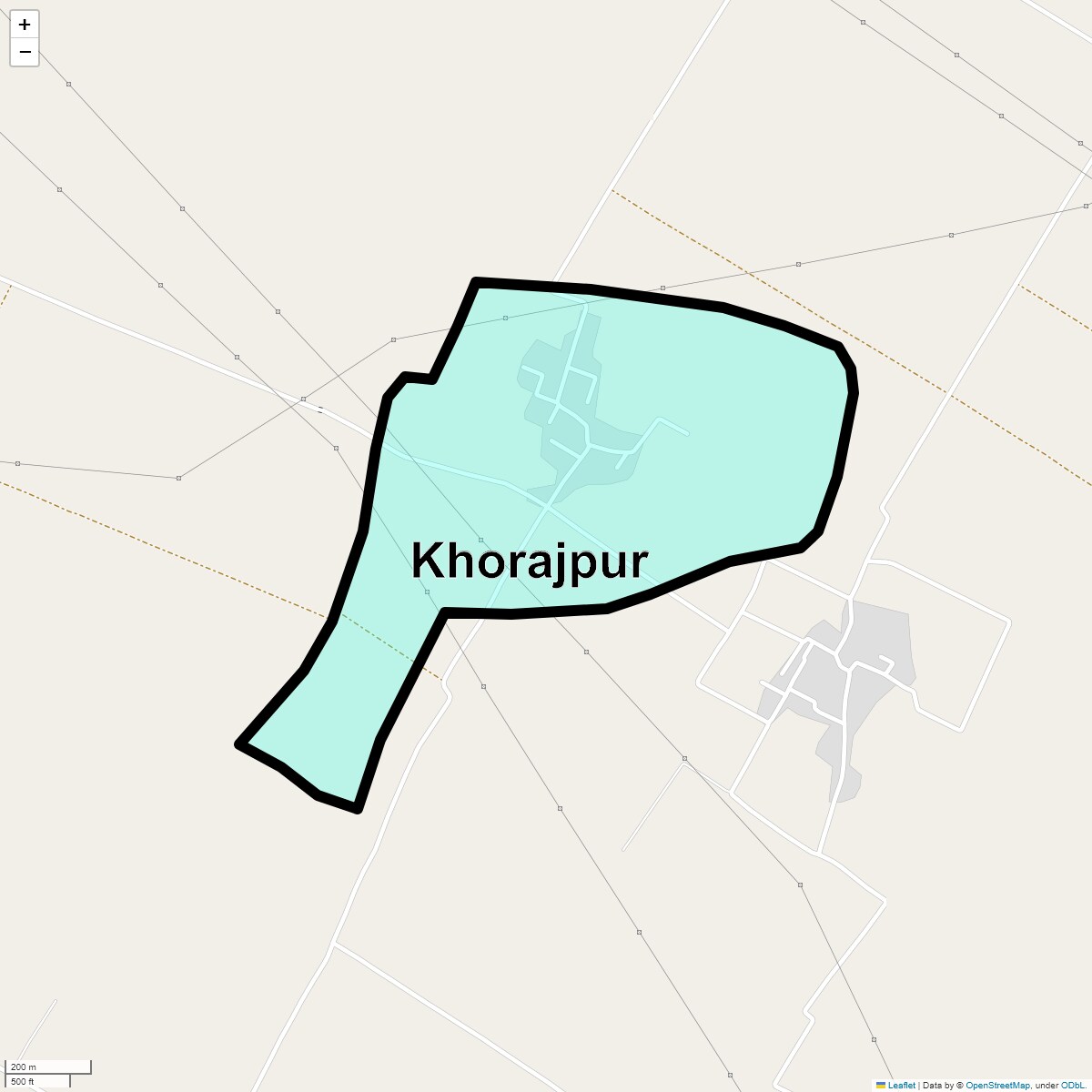 Location Map of Khorajpur, Ghaziabad