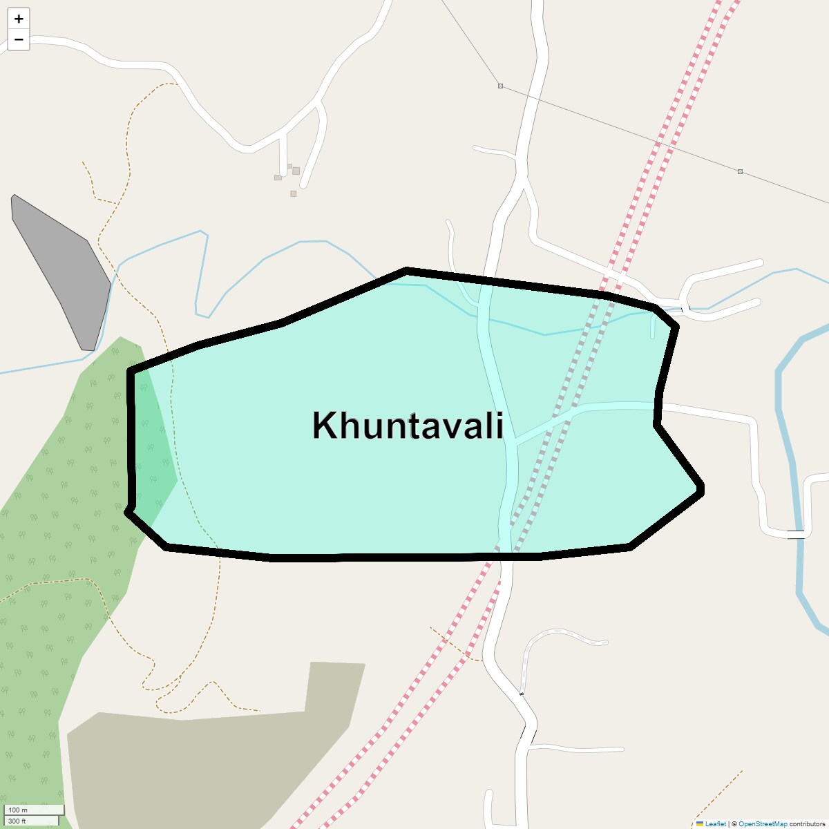 Location Map of Khuntavali, Thane