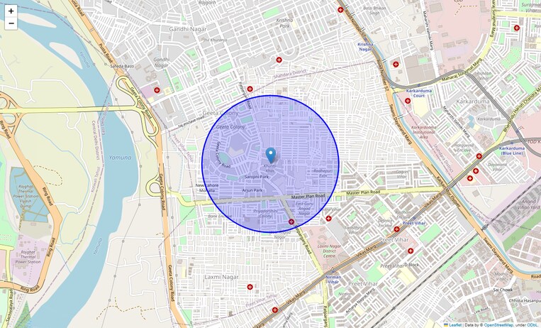 Location Map of Khureji Khas