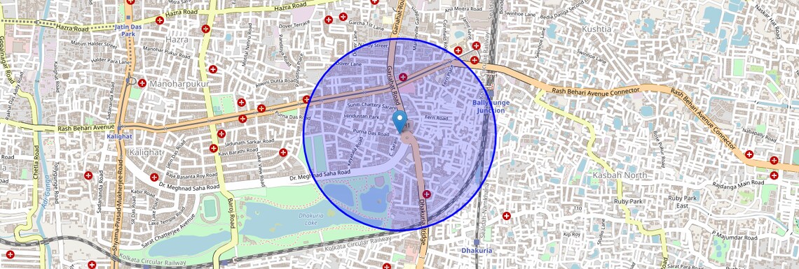 Location Map of Kidderpore, Kolkata