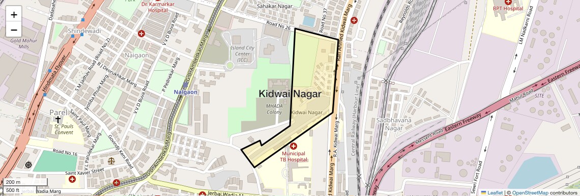 Location Map of Kidwai Nagar, Mumbai