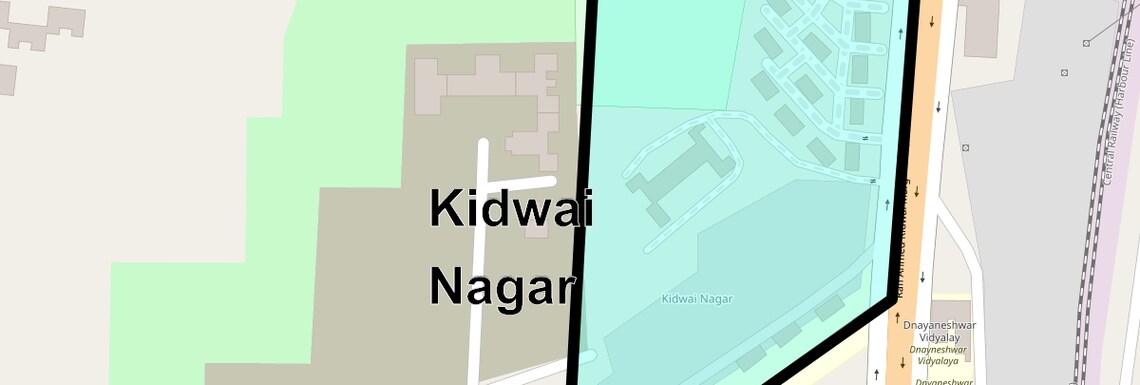 Location Map of Kidwai Nagar, Mumbai