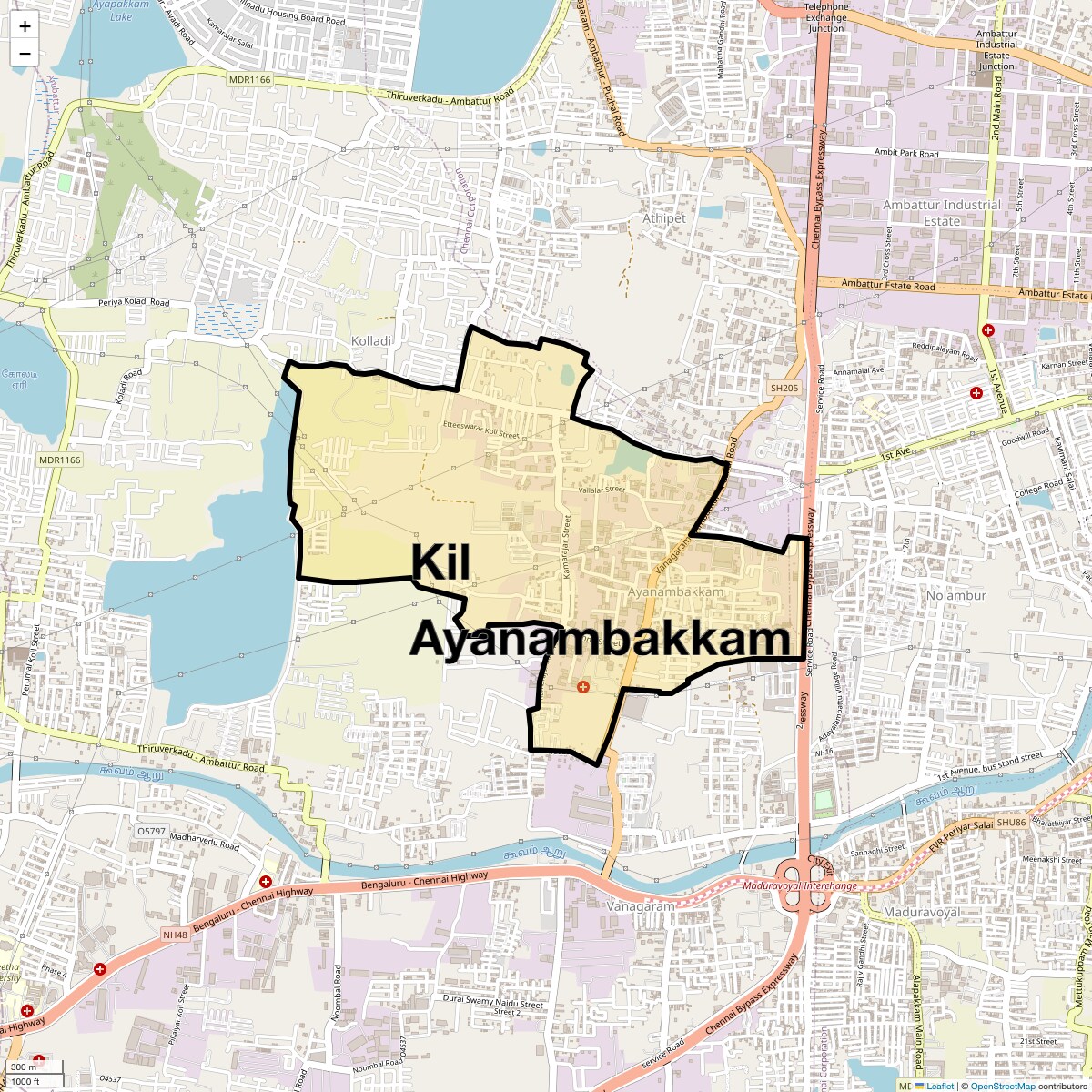 Check Time Travel of Kil Ayanambakkam, Chennai
