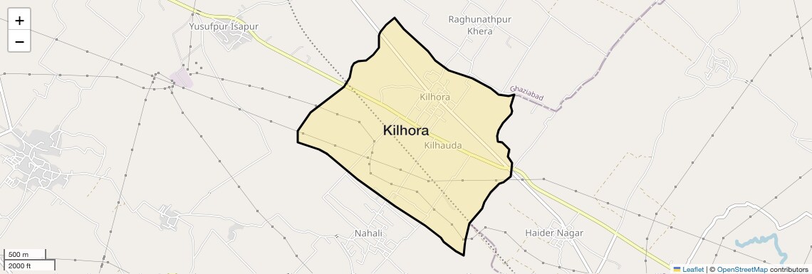 Location Map of Kilhora, Ghaziabad