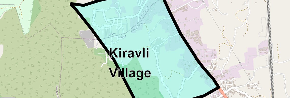 Location Map of Kiravli Village, Navi Mumbai