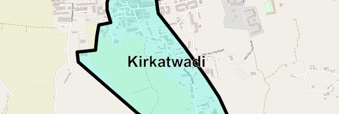 Location Map of Kirkatwadi, Pune