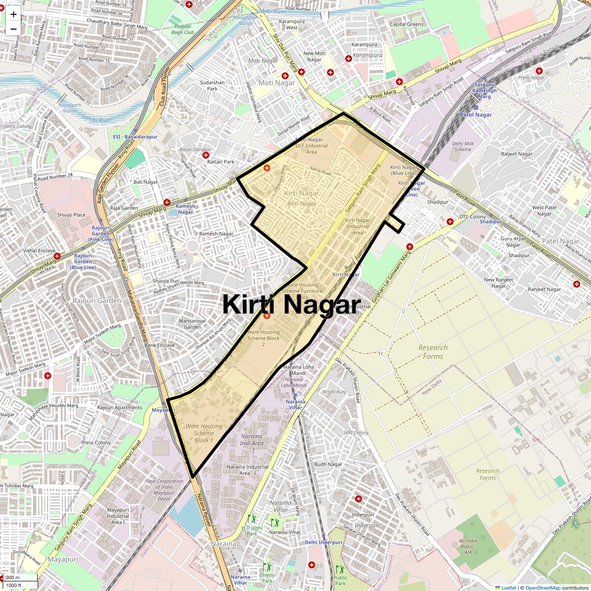 Check Time Travel of Kirti Nagar, Delhi