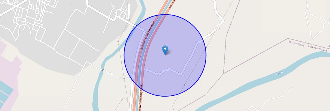 Location Map of Kisan Path, Lucknow