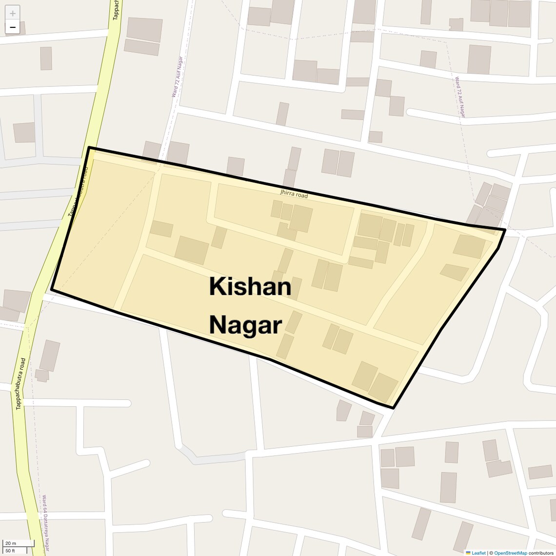 Location Map of Kishan Nagar, Hyderabad