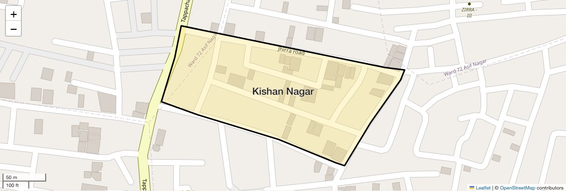 Location Map of Kishan Nagar, Hyderabad