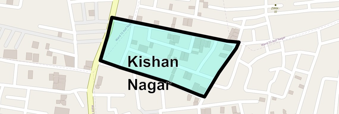 Location Map of Kishan Nagar, Hyderabad