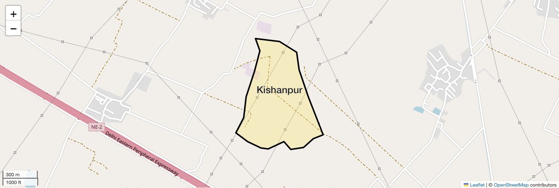 Location Map of Kishanpur, Ghaziabad