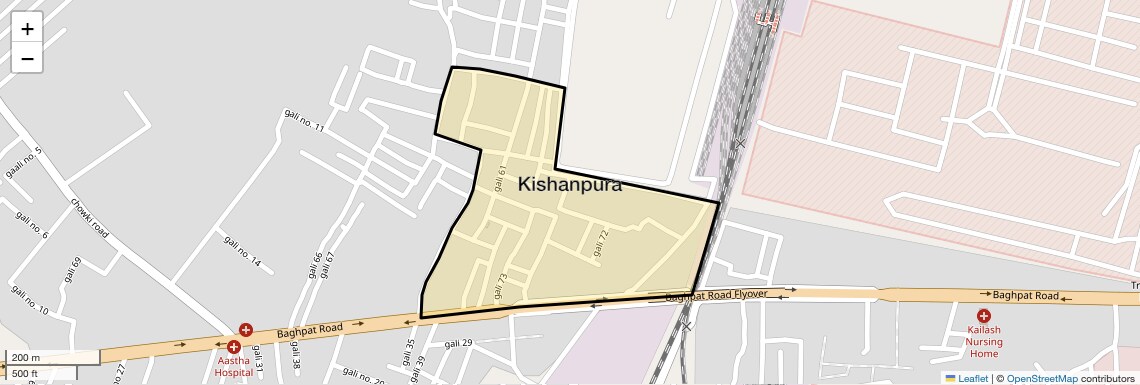 Location Map of Kishanpura, Meerut