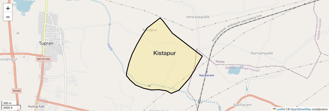 Location Map of Kistapur, Hyderabad