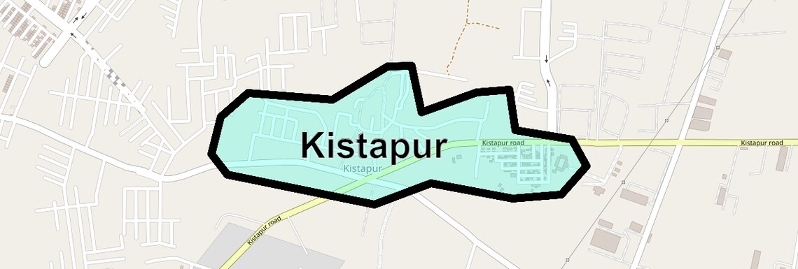 Location Map of Kistapur, Hyderabad