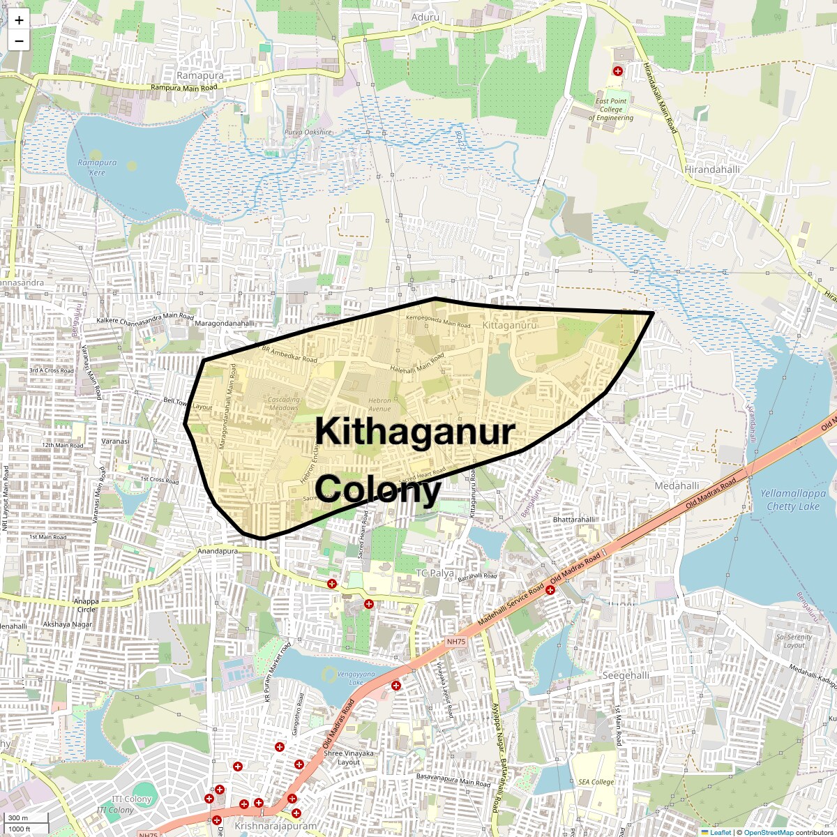 Check Time Travel of Kithaganur Colony, Bangalore