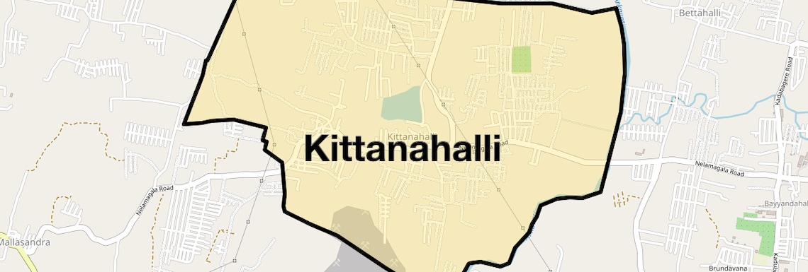 Location Map of Kittanahalli, Bangalore