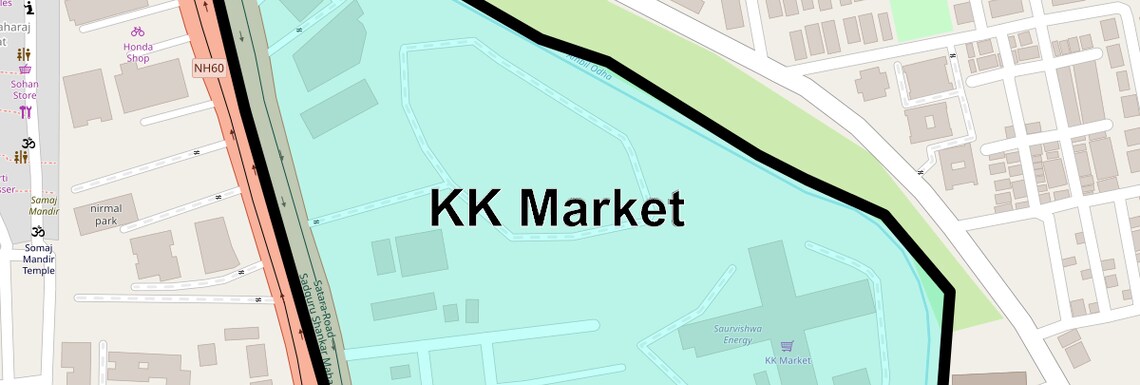 Location Map of Kk Market, Pune