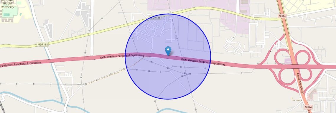 Location Map of Kmp Expressway, Sonipat