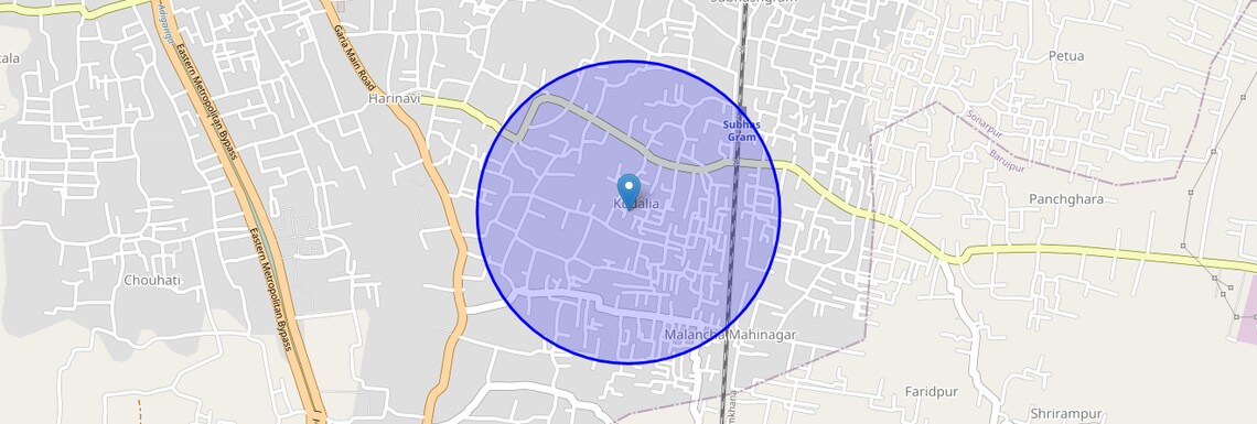 Location Map of Kodalia, Kolkata