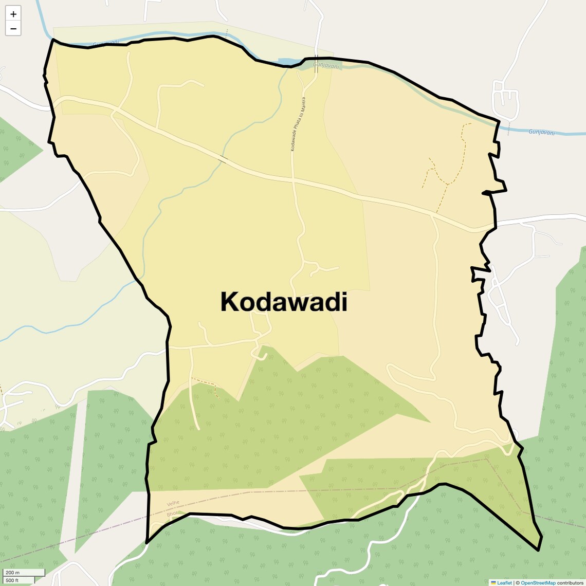 Location Map of Kodawadi, Pune