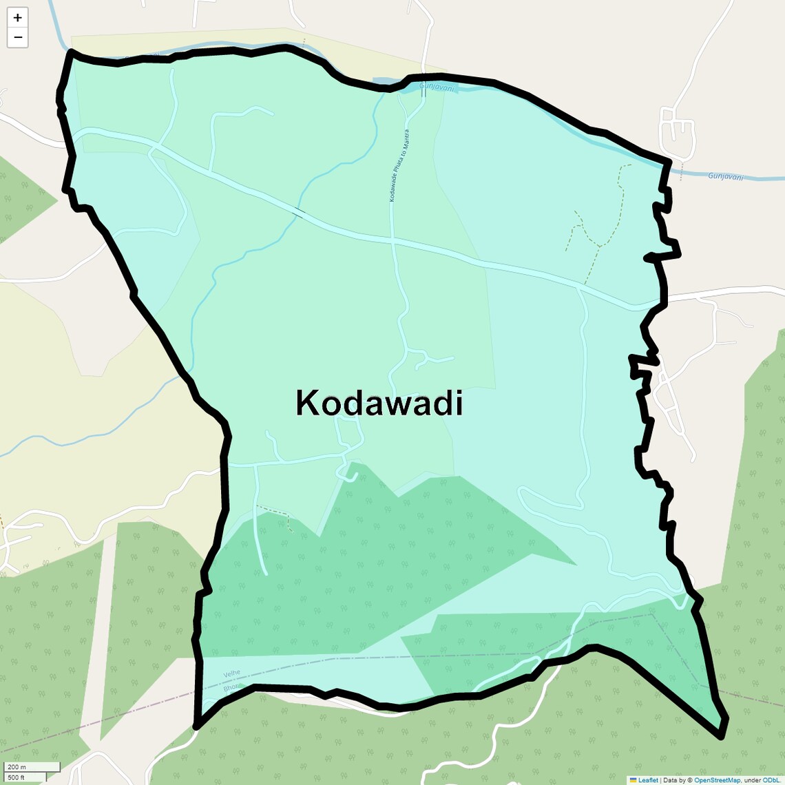 Location Map of Kodawadi, Pune