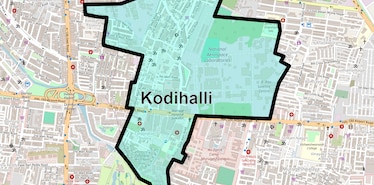 Location Map of Kodihalli, Bangalore