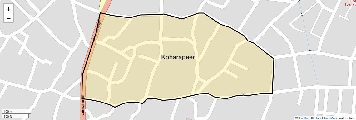 Location Map of Koharapeer, Bareilly