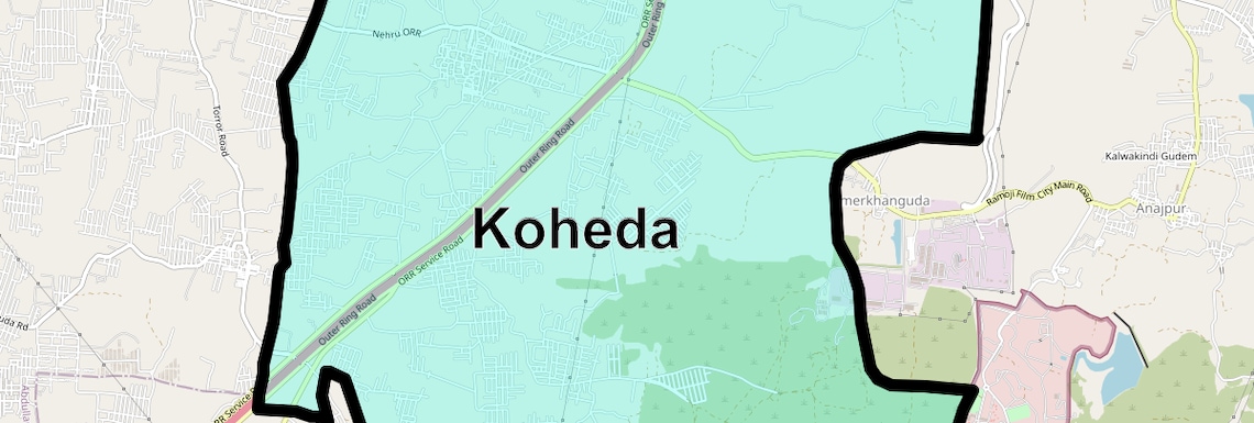 Location Map of Koheda, Hyderabad