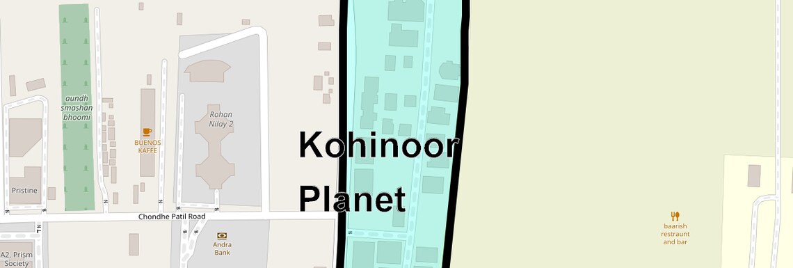 Location Map of Kohinoor Planet, Pune