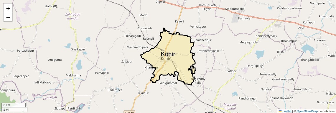 Location Map of Kohir, Hyderabad