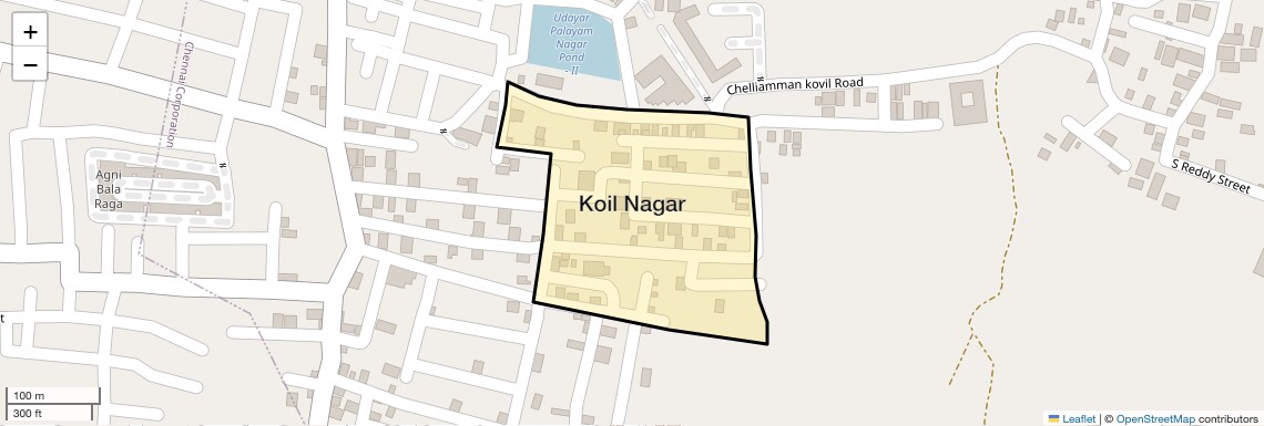 Location Map of Koil Nagar, Chennai