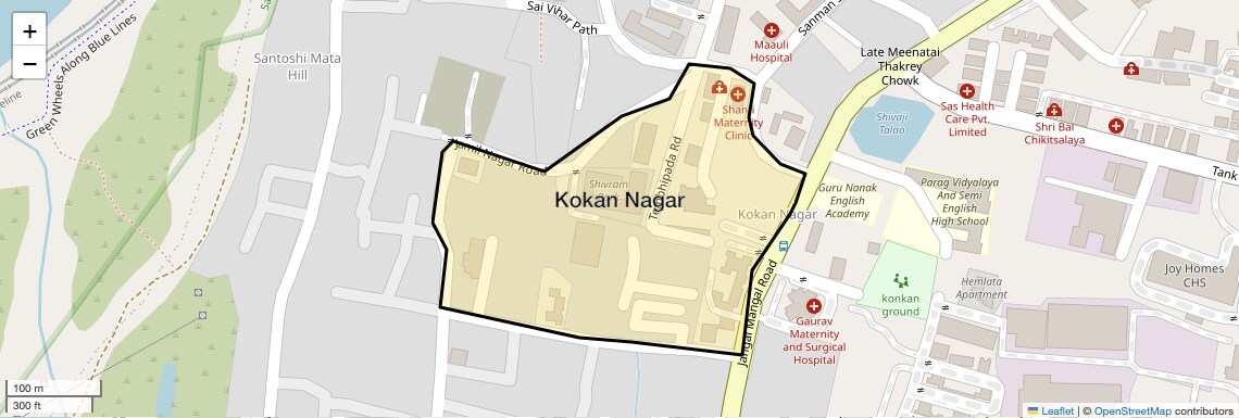 Location Map of Kokan Nagar, Mumbai
