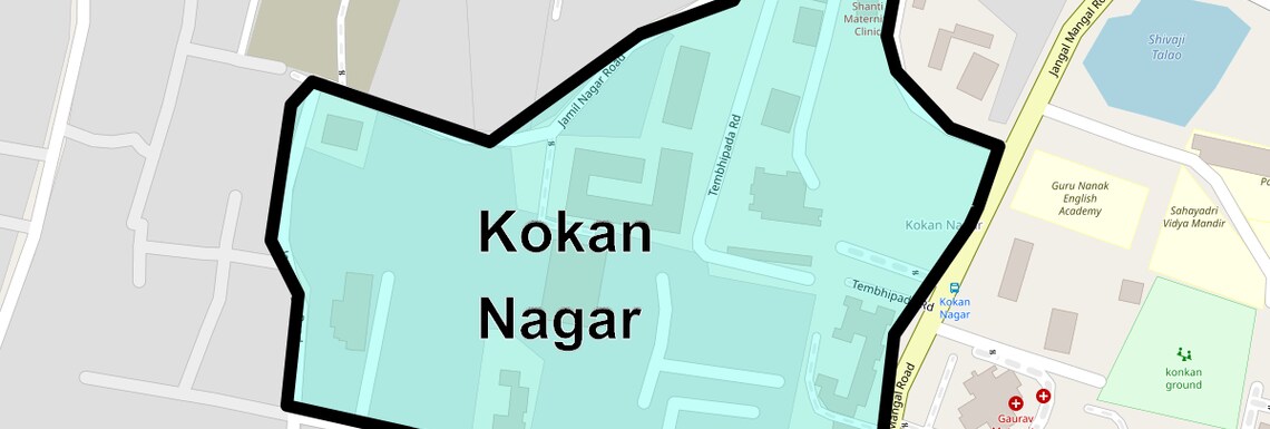 Location Map of Kokan Nagar, Mumbai