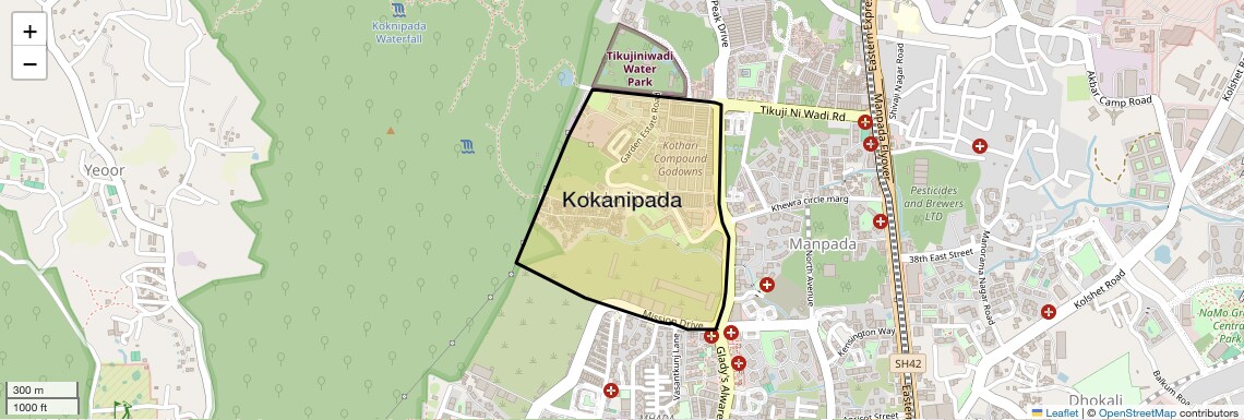 Location Map of Kokanipada, Thane