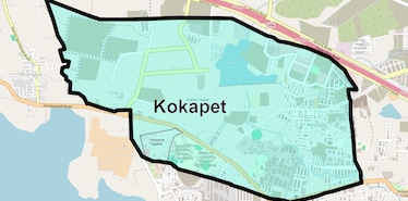 Location Map of Kokapet, Hyderabad