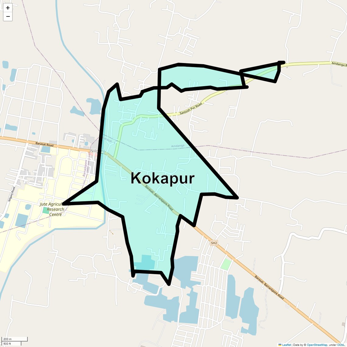 Location Map of Kokapur, Kolkata