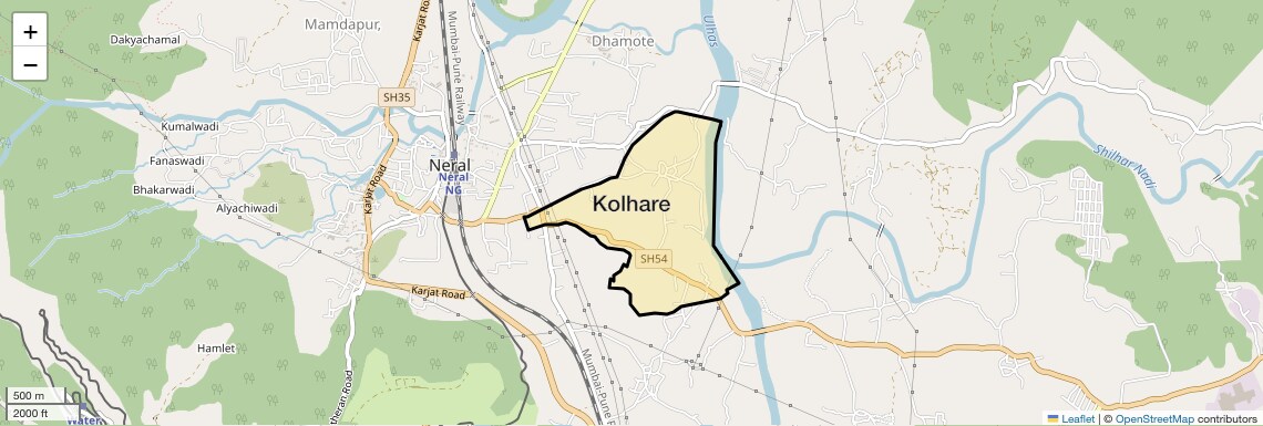 Location Map of Kolhare, Navi Mumbai
