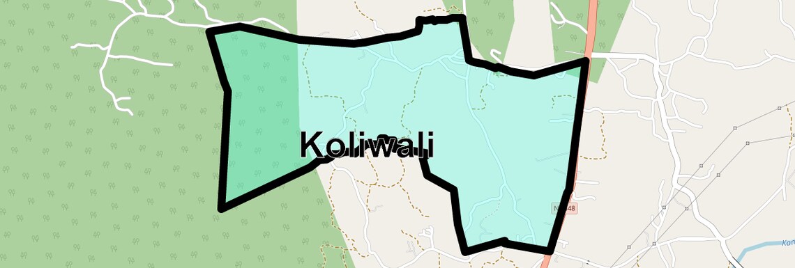 Location Map of Koliwali, Thane
