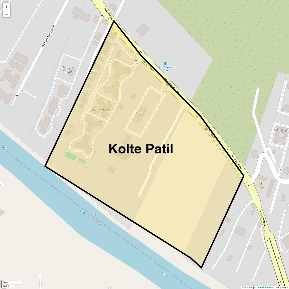 Location Map of Kolte Patil, Pune