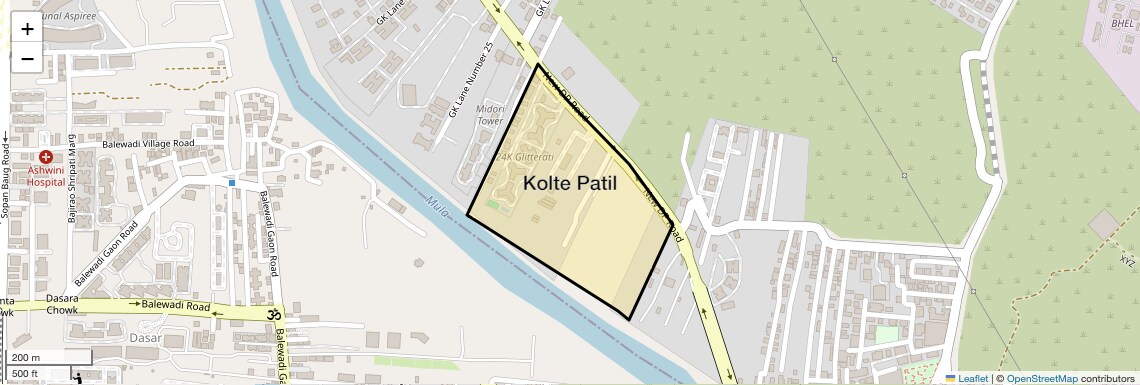 Location Map of Kolte Patil, Pune