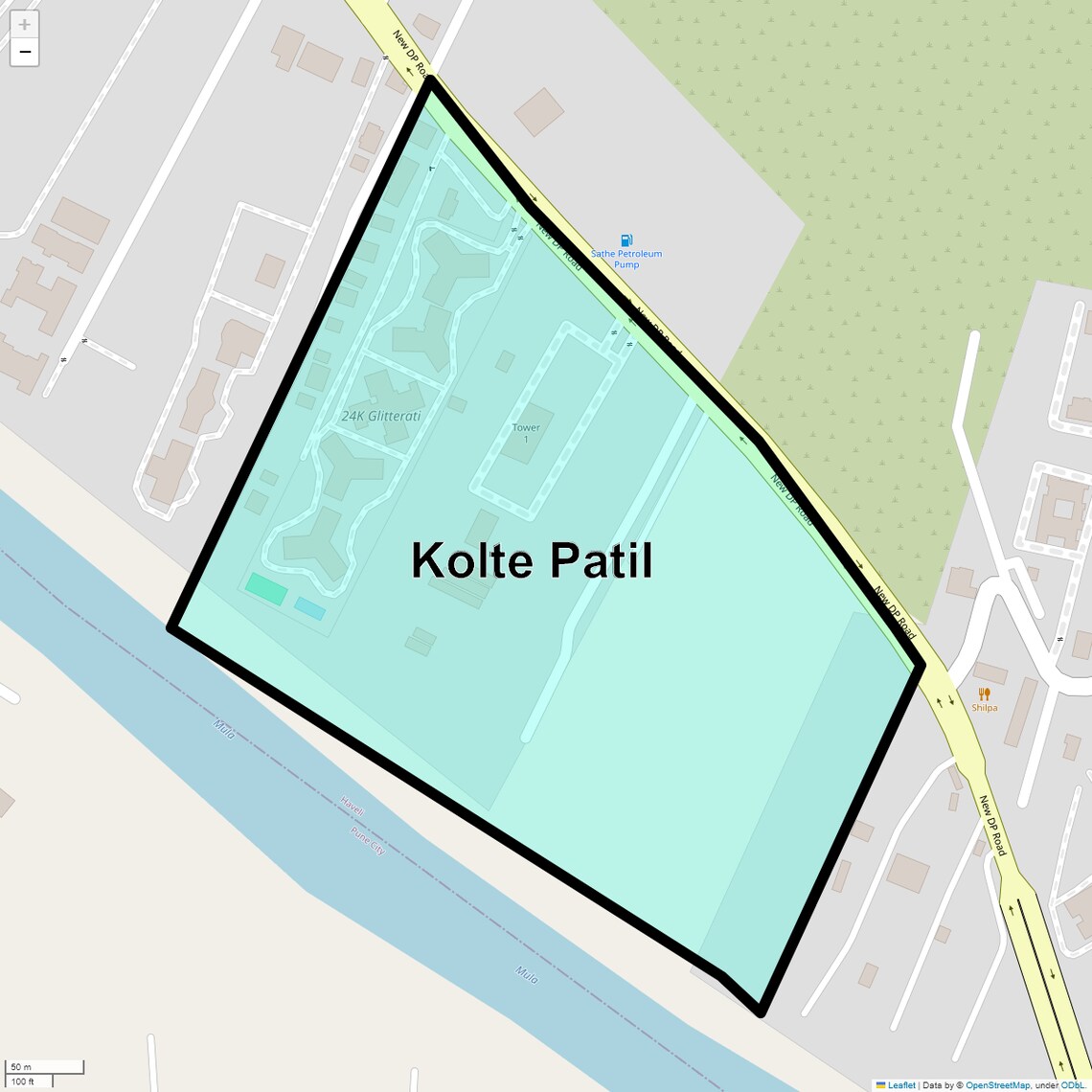 Location Map of Kolte Patil, Pune