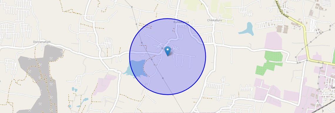 Location Map of Kolur, Bangalore