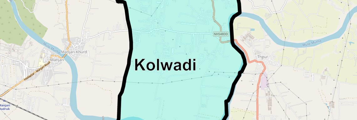 Location Map of Kolwadi, Pune