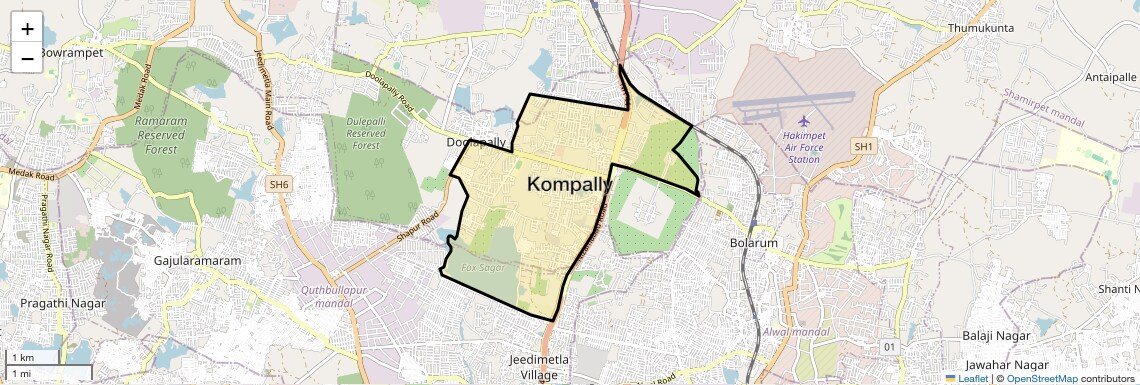 Kompally Map