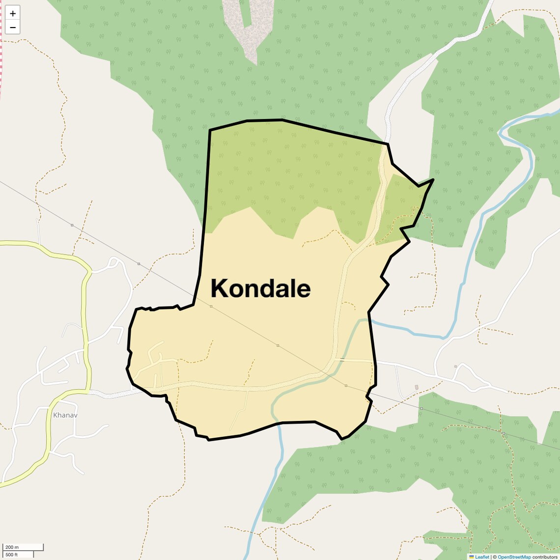 Location Map of Kondale, Navi Mumbai