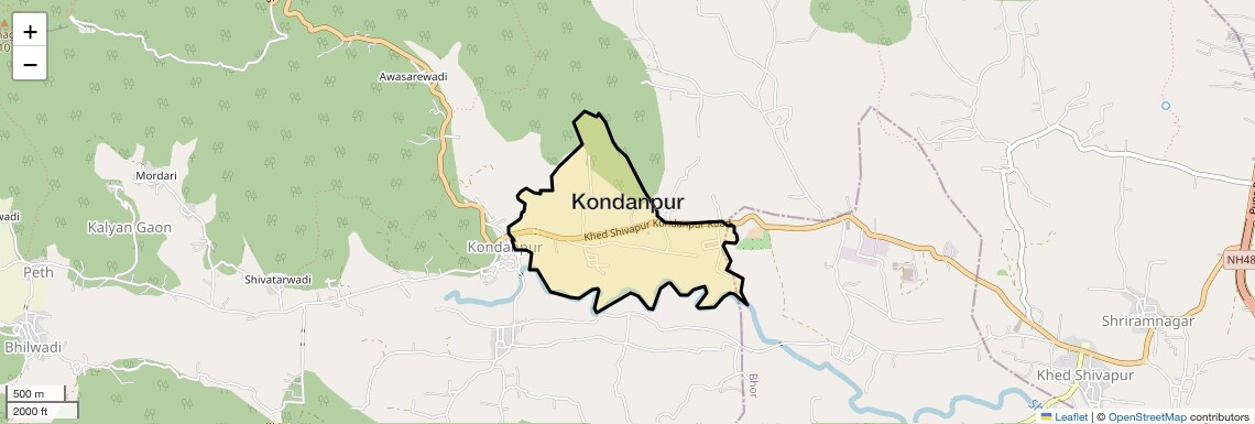 Location Map of Kondanpur, Pune