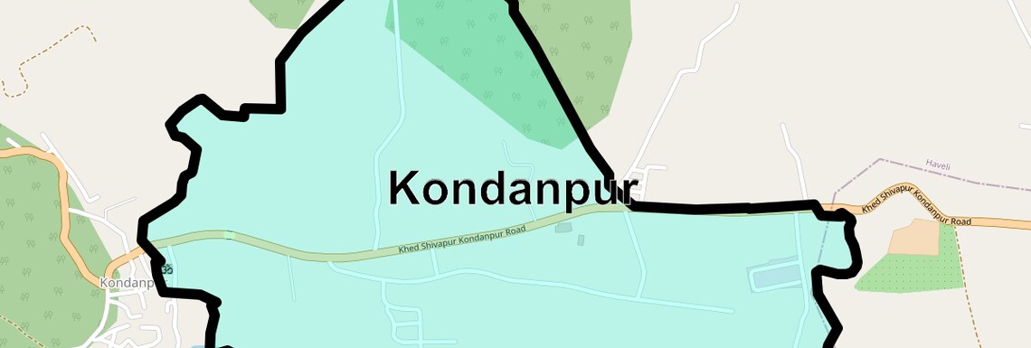 Location Map of Kondanpur, Pune